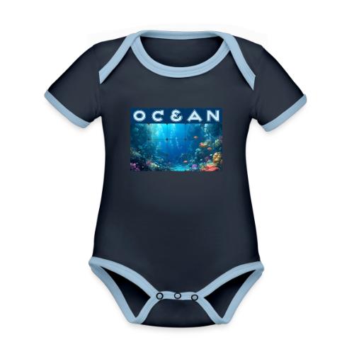 Ocean: Coral Carnival - Organic Contrast SS Baby Bodysuit