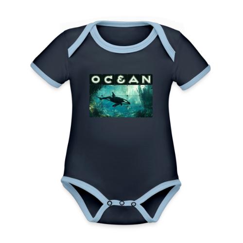 Ocean: Silent Hunter - Organic Contrast SS Baby Bodysuit