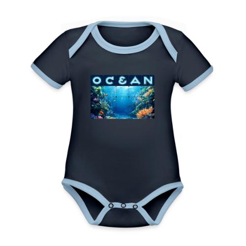 Ocean: Tropical Drift - Organic Contrast SS Baby Bodysuit