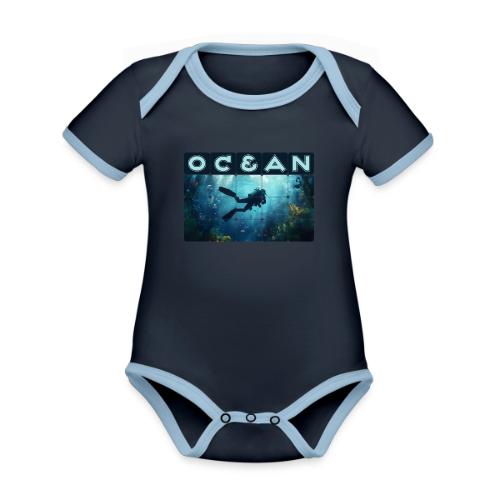 Ocean: Beneath the Blue - Organic Contrast SS Baby Bodysuit