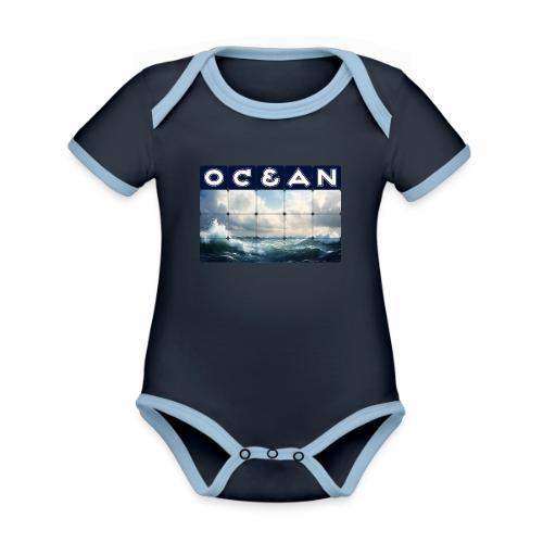 Ocean: Waves of Fury - Organic Contrast SS Baby Bodysuit