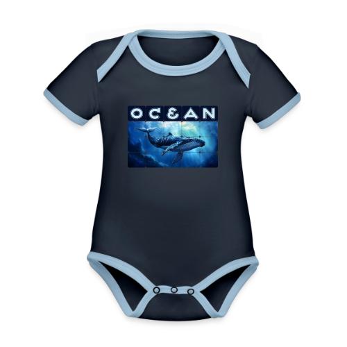 Ocean Titan - Organic Contrast SS Baby Bodysuit