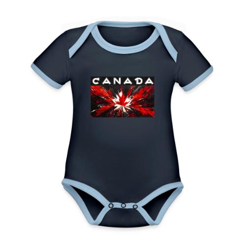 Canada Splash - Organic Contrast SS Baby Bodysuit