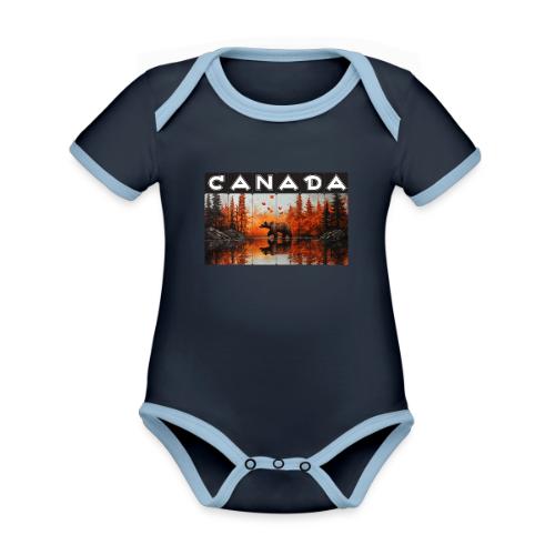 Canada Wilderness Art - Organic Contrast SS Baby Bodysuit