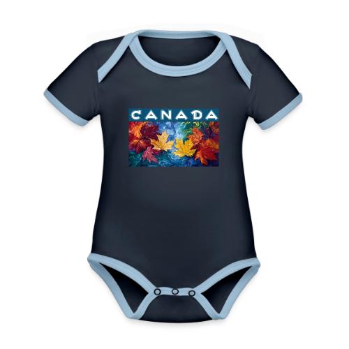 Canada in Brushstrokes - Organic Contrast SS Baby Bodysuit
