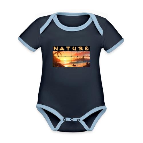 Nature: Tropical Twilight - Organic Contrast SS Baby Bodysuit