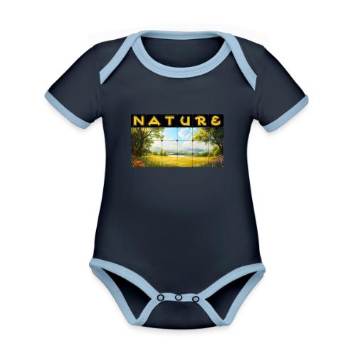 Nature: Summer Fields - Organic Contrast SS Baby Bodysuit