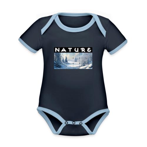 Nature: Frozen Horizon - Organic Contrast SS Baby Bodysuit