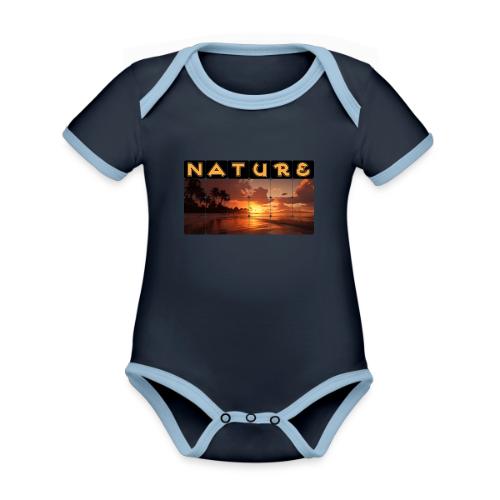 Nature: Sunset Serenity - Organic Contrast SS Baby Bodysuit