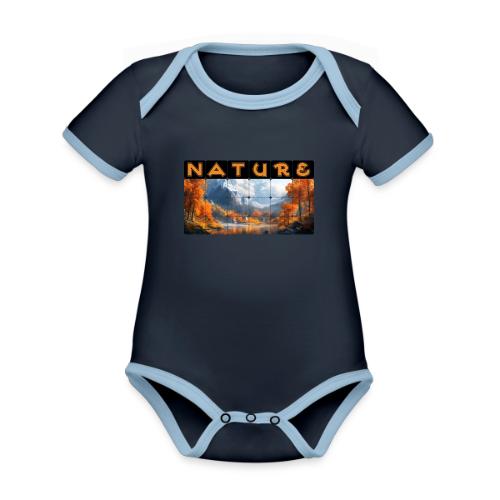 Nature: Golden Autumn Escape - Organic Contrast SS Baby Bodysuit