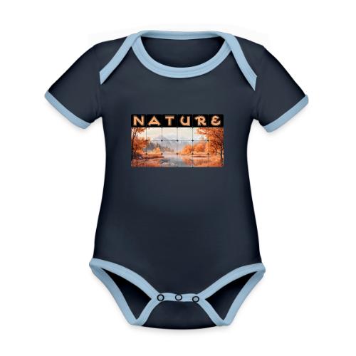 Nature: Autumn Glow - Organic Contrast SS Baby Bodysuit