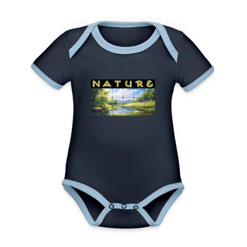Nature: Springtime Serenity - Organic Contrast SS Baby Bodysuit