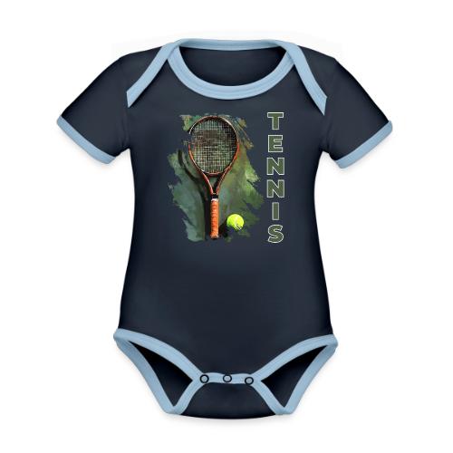 Tennis Precision Strike - Organic Contrast SS Baby Bodysuit