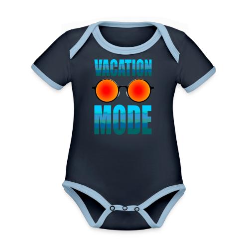 Vacation mode: Ocean Vibes On - Organic Contrast SS Baby Bodysuit