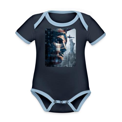 USA: Liberty in Three Visions - Organic Contrast SS Baby Bodysuit