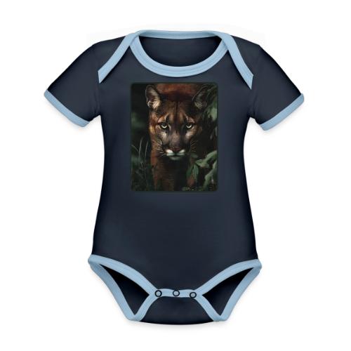 Cougar Jungle Predator Design - Organic Contrast SS Baby Bodysuit