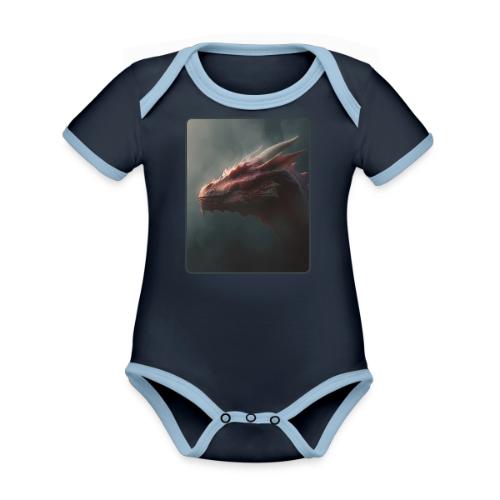 Red Dragon Fog Portrait Design - Organic Contrast SS Baby Bodysuit
