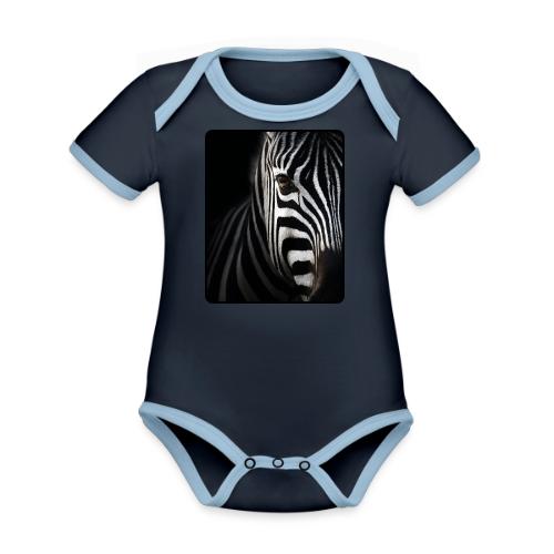 Zebra High Contrast Portrait Design - Organic Contrast SS Baby Bodysuit