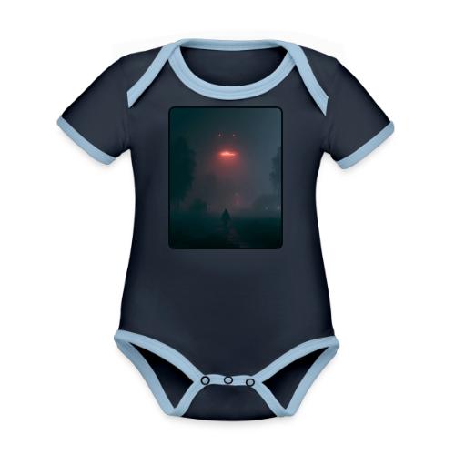 Mysterious UFO Encounter Design - Organic Contrast SS Baby Bodysuit