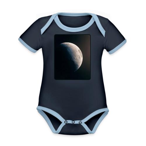 Crescent Moon Celestial Artwork - Organic Contrast SS Baby Bodysuit