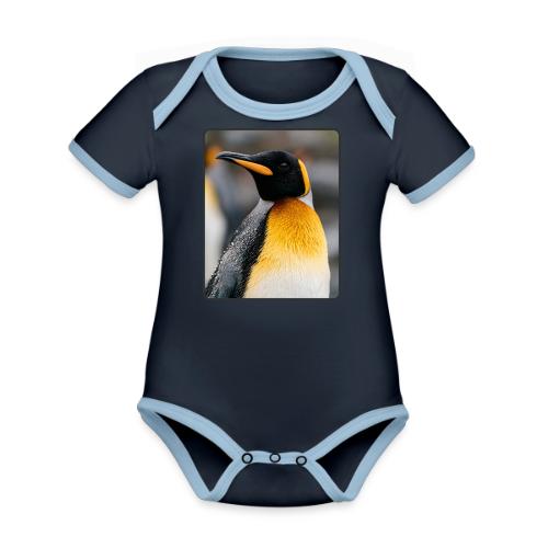 King Penguin Portrait Design - Organic Contrast SS Baby Bodysuit