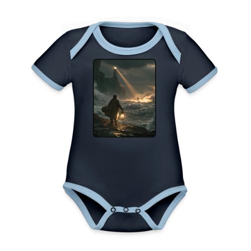 The Lone Lightkeeper's Beacon - Organic Contrast SS Baby Bodysuit