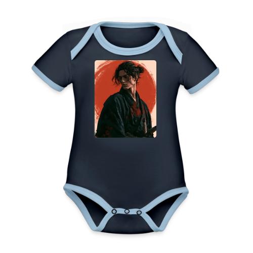 Samurai Beneath the Red Sun - Organic Contrast SS Baby Bodysuit