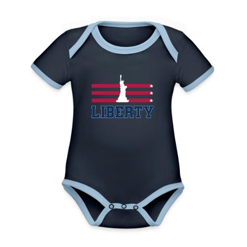USA: Stars of Liberty - Organic Contrast SS Baby Bodysuit