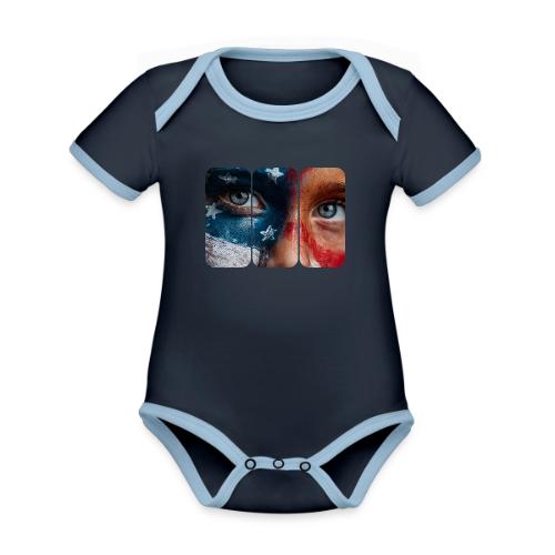 USA: Star-Spangled Glance - Organic Contrast SS Baby Bodysuit