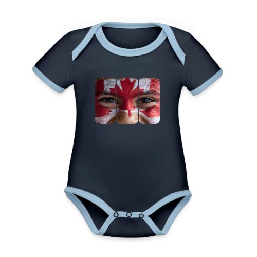 Proudly Canadian - Organic Contrast SS Baby Bodysuit
