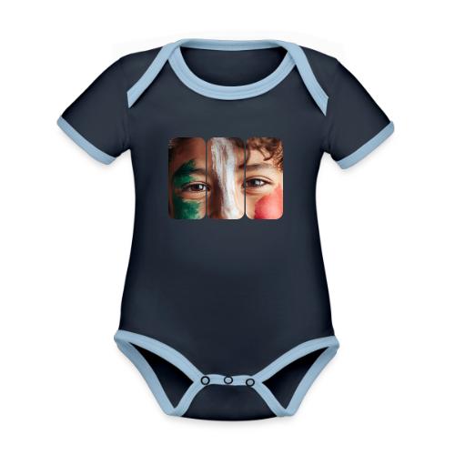 Mexico: Three Stripes of Pride - Organic Contrast SS Baby Bodysuit