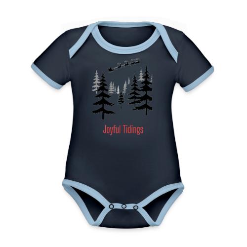 Joyful Tidings Christmas T-Shirt - Organic Contrast SS Baby Bodysuit