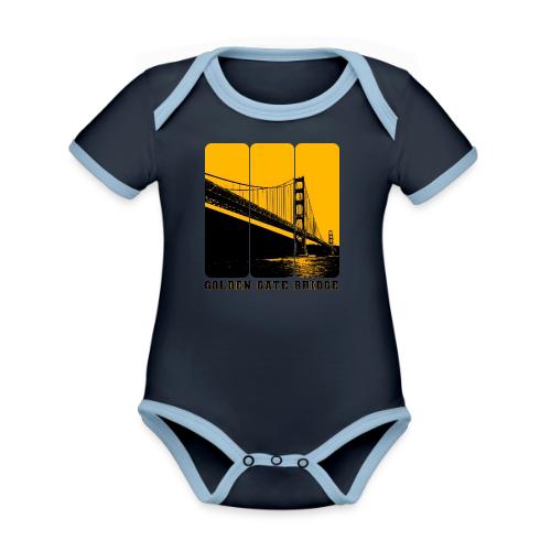 Golden Gate Bold Icon - Organic Contrast SS Baby Bodysuit