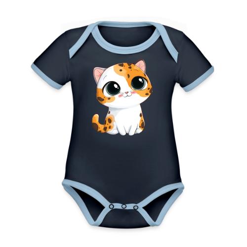 Kitten: Purrfectly Adorable - Organic Contrast SS Baby Bodysuit