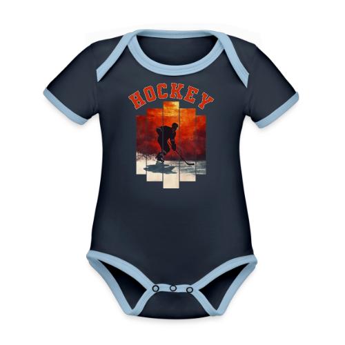 Hockey Dreams - Organic Contrast SS Baby Bodysuit