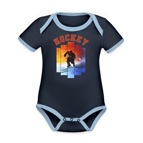 Hockey Rush - Organic Contrast SS Baby Bodysuit