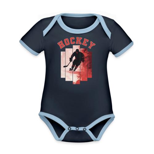Hockey Spirit - Organic Contrast SS Baby Bodysuit