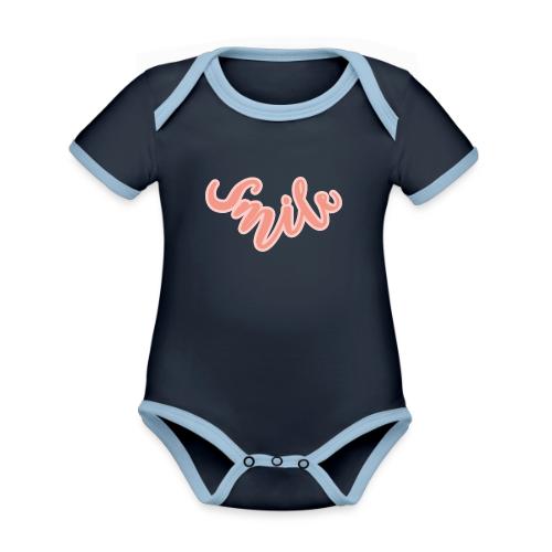 smile - Organic Contrast SS Baby Bodysuit
