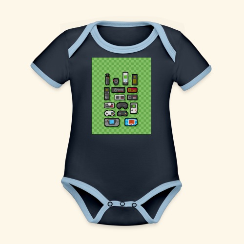 controller handy - Organic Contrast SS Baby Bodysuit