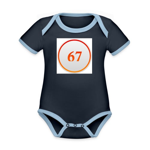 67 - Organic Contrast SS Baby Bodysuit