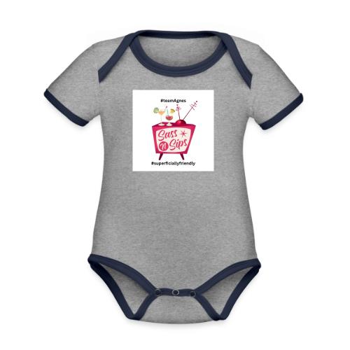 sassnsips com team agnes - Organic Contrast SS Baby Bodysuit