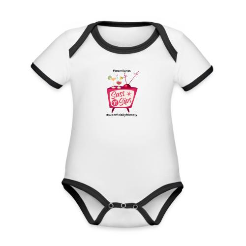 sassnsips com team agnes - Organic Contrast SS Baby Bodysuit