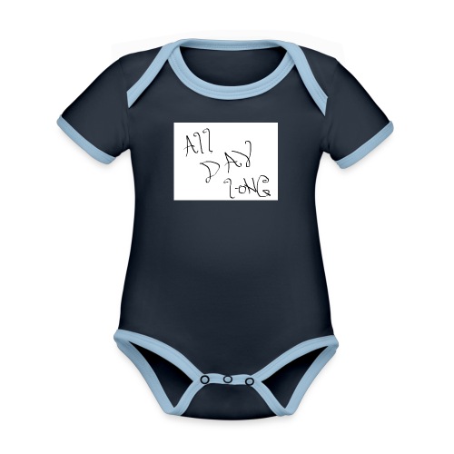 All Day Long - Organic Contrast SS Baby Bodysuit