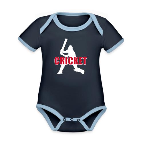 Power Play Cricket - Organic Contrast SS Baby Bodysuit