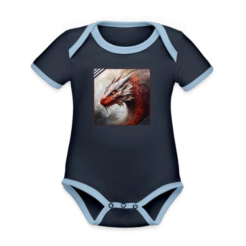 Mystic Dragon Realm - Organic Contrast SS Baby Bodysuit