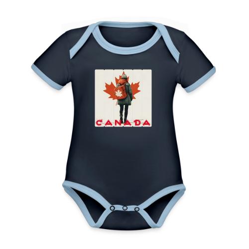 Canada: Proud Canadian Woman - Organic Contrast SS Baby Bodysuit