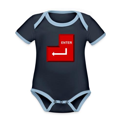 Just Press Enter - Organic Contrast SS Baby Bodysuit