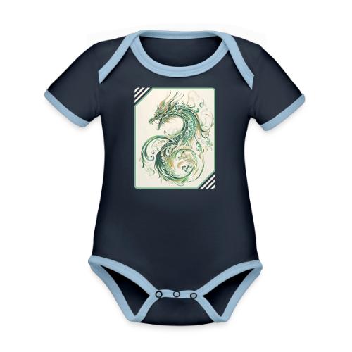 Brush of the Dragon - Organic Contrast SS Baby Bodysuit