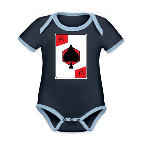 Ace of spades - Organic Contrast SS Baby Bodysuit