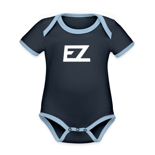 EZ_Logo - Organic Contrast SS Baby Bodysuit